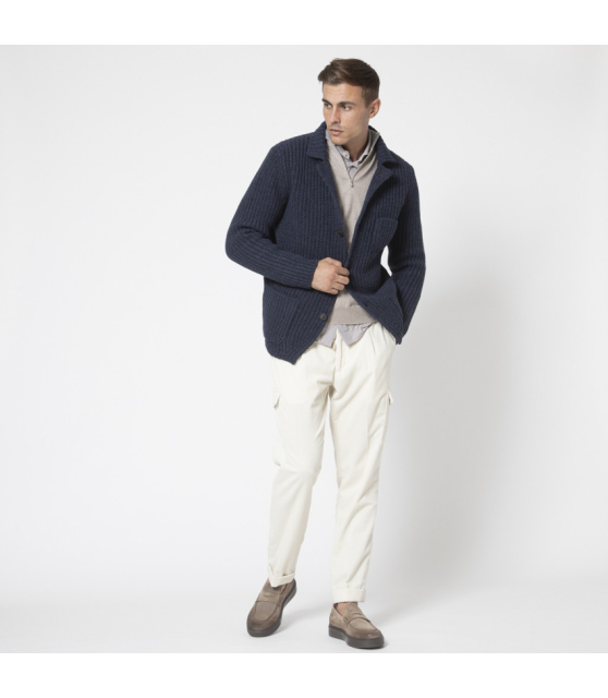 GRAN SASSO - Cardigan bleu marine