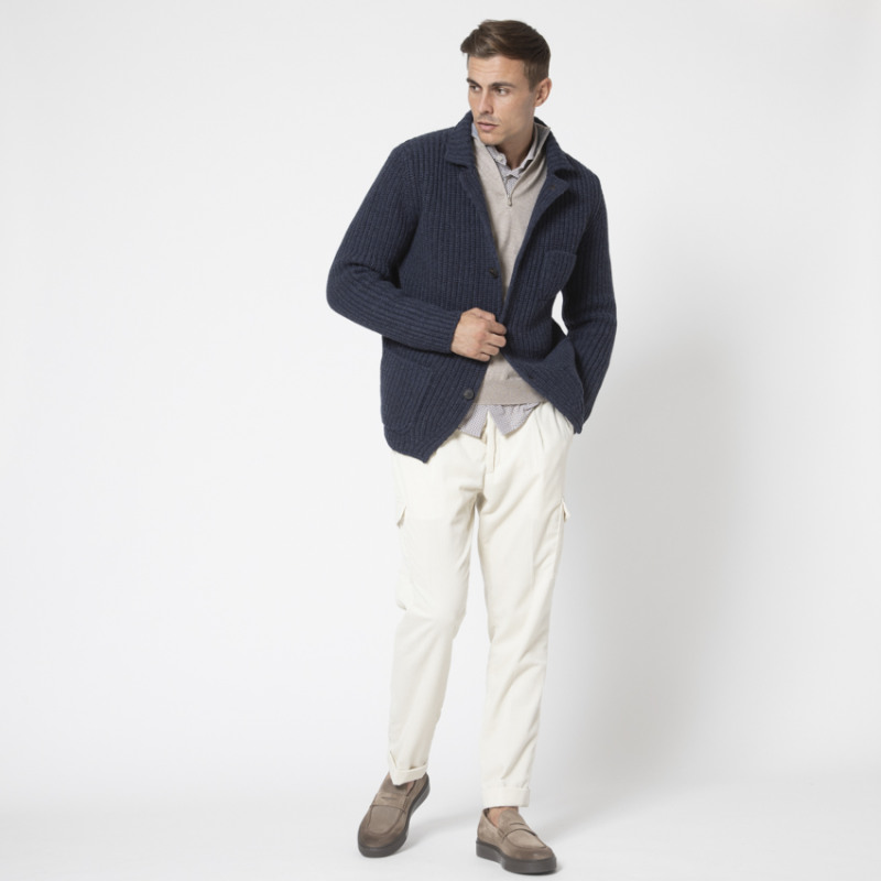 GRAN SASSO - Cardigan bleu marine