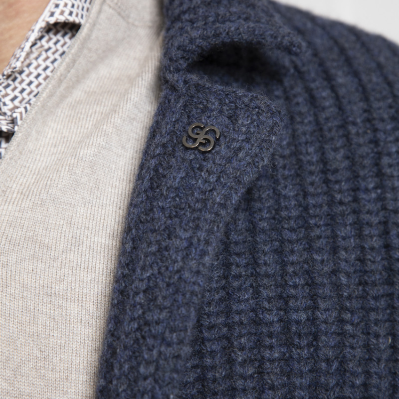 GRAN SASSO - Cardigan bleu marine