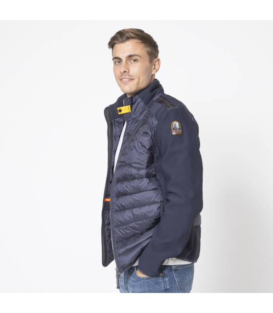 PARAJUMPERS - Blouson bleu marine matelassé bi-matière