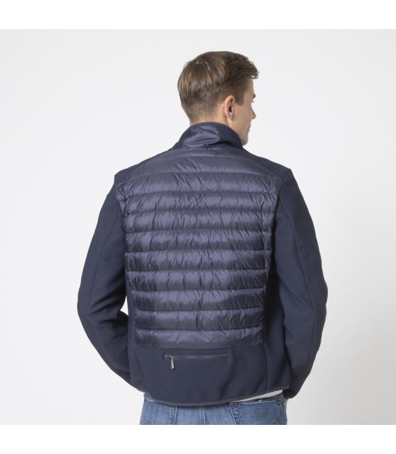 PARAJUMPERS - Blouson bleu marine matelassé bi-matière