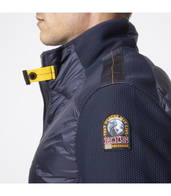 PARAJUMPERS - Blouson bleu marine matelassé bi-matière