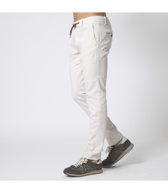 MASON'S - Pantalon chino grège pâle
