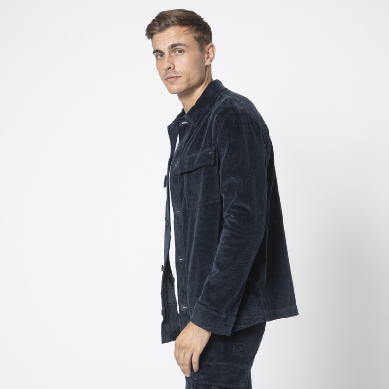 MASON'S - Sur-chemise bleu marine en velours côtelé 2