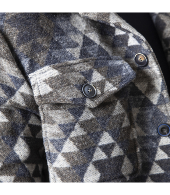BOB - Veste motifs aztèques bleus et gris