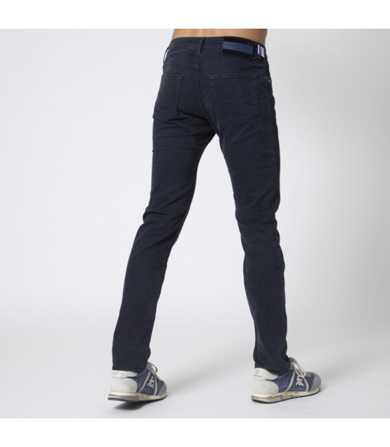 JACOB COHËN - Jeans bleu marine peau de pêche